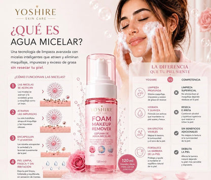 Desmaquillante Facial en Espuma — Agua Micelar