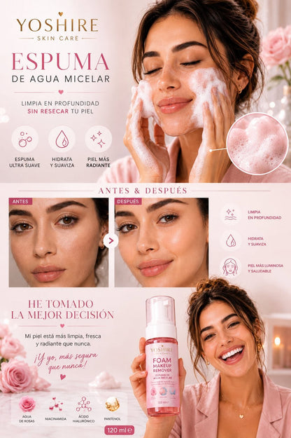 Desmaquillante Facial en Espuma — Agua Micelar