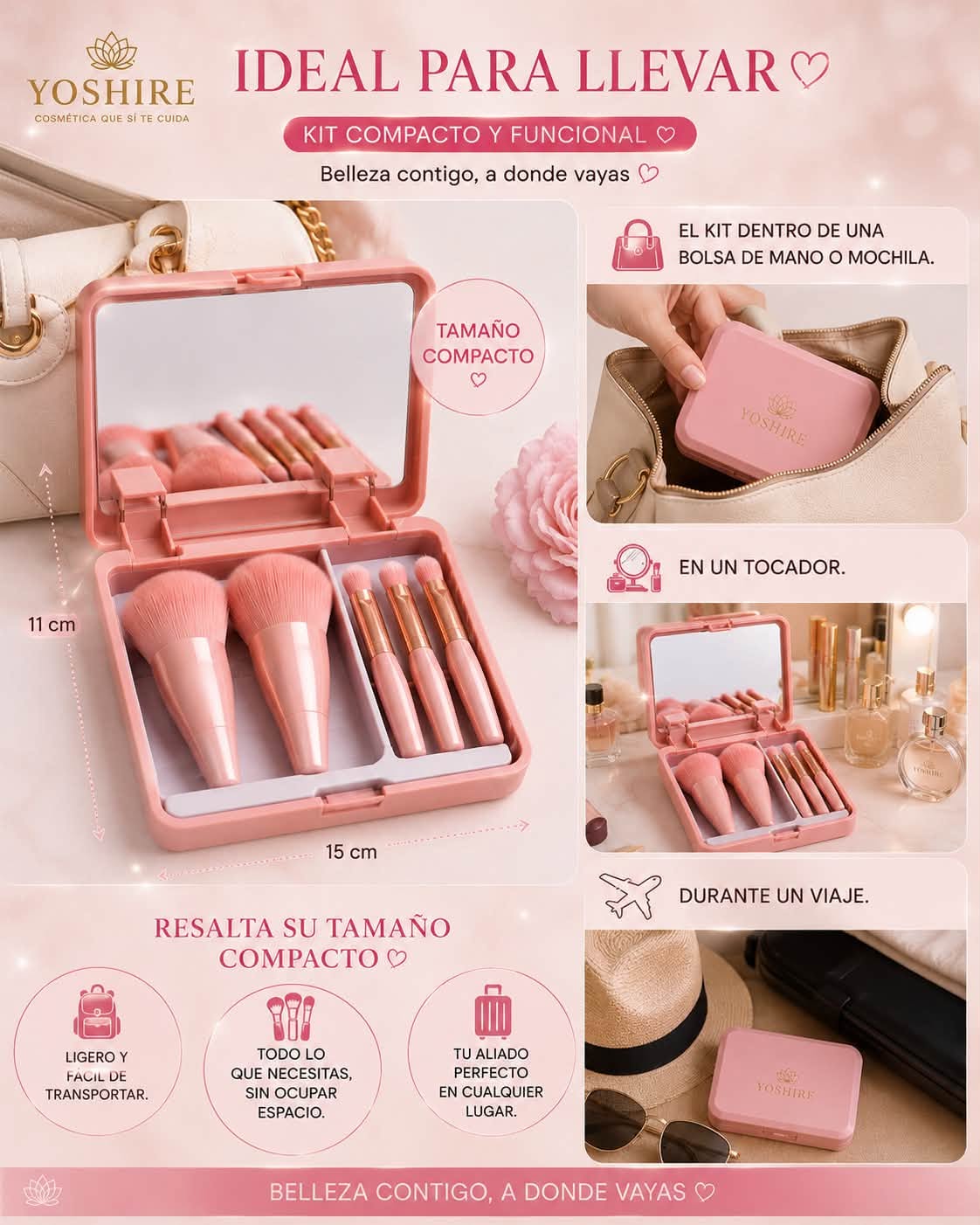 Kit de Brochas Portátil